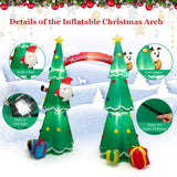 10 Feet Tall Inflatable Christmas Arch with LED and Built-In Air Blower