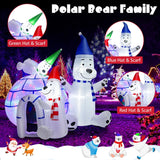 6 Feet Christmas Decoration with 3 Lovable Polar Bears