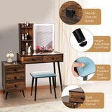 Vanity Makeup Table Set with Lighted Mirror
