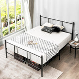 Full/Queen Size Platform Bed Frame with High Headboard