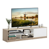 63 Inch TV Stand with Push-To-Open Door Cabinet for Tvs up to 75 Inch