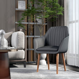 Set of 2 Upholstered Dining Chairs with Soft Padded Cushion