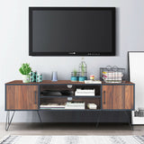 59 Inch Retro TV Stand for Tvs up to 65 Inch with 6 Metal Legs