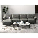 Extra Large L-Shaped Sectional Sofa with Reversible Chaise