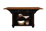 Slater 2-drawer Kitchen Island with Drop Leaves