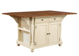 Slater 2-drawer Kitchen Island with Drop Leaves