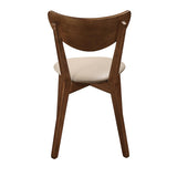 Kersey Dining Side Chairs with Curved Backs Beige and Chestnut (Set of 2)