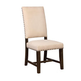Upholstered Side Chairs Beige (Set of 2)