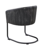 Aviano Upholstered Dining Chair Anthracite and Matte Black