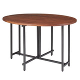 Bridgeport Oval Dining Table with Two Drop Leaves Warm Brown