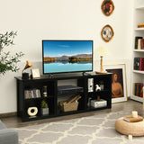 Wood TV Stand with 6 Open Shelves for Tvs up to 75-Inch