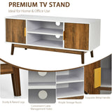 2 Door TV Stand with 2 Cabinets and Open Shelves for Tvs up to 50 Inch TV