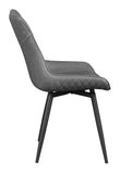 Upholstered Side Chairs Grey (Set of 2)