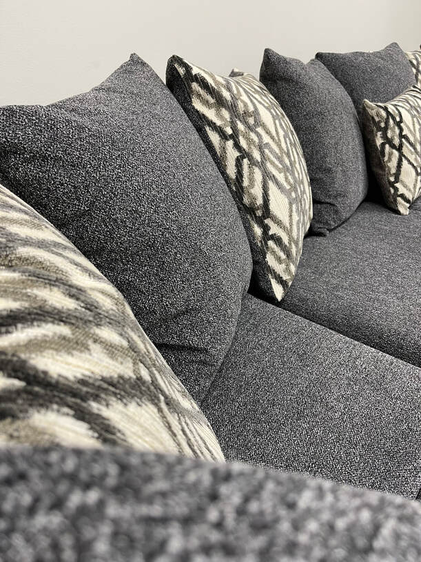 Chenille Fabric Steel Sectional