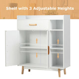 Floor Storage Cabinet Free Standing Cupboard Chest