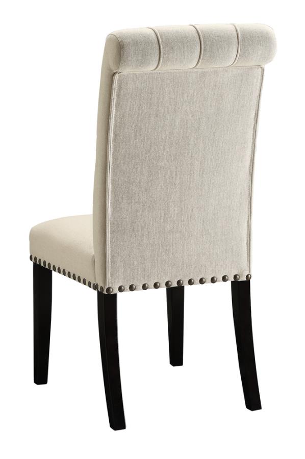 Tufted Back Upholstered Side Chairs Beige (Set of 2)