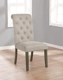 Calandra Tufted Back Side Chairs Rustic Brown and Beige (Set of 2)