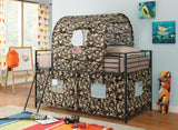 Camouflage Twin Tent Loft Bed Youth Bunk Bed