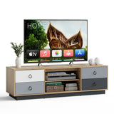 Modern 55 Inch TV Stand with 2 Storage Cabinets for Tvs up to 60 Inch