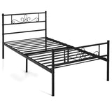 Twin/Full/Queen Size Metal Bed Frame with Headboard and Footboard