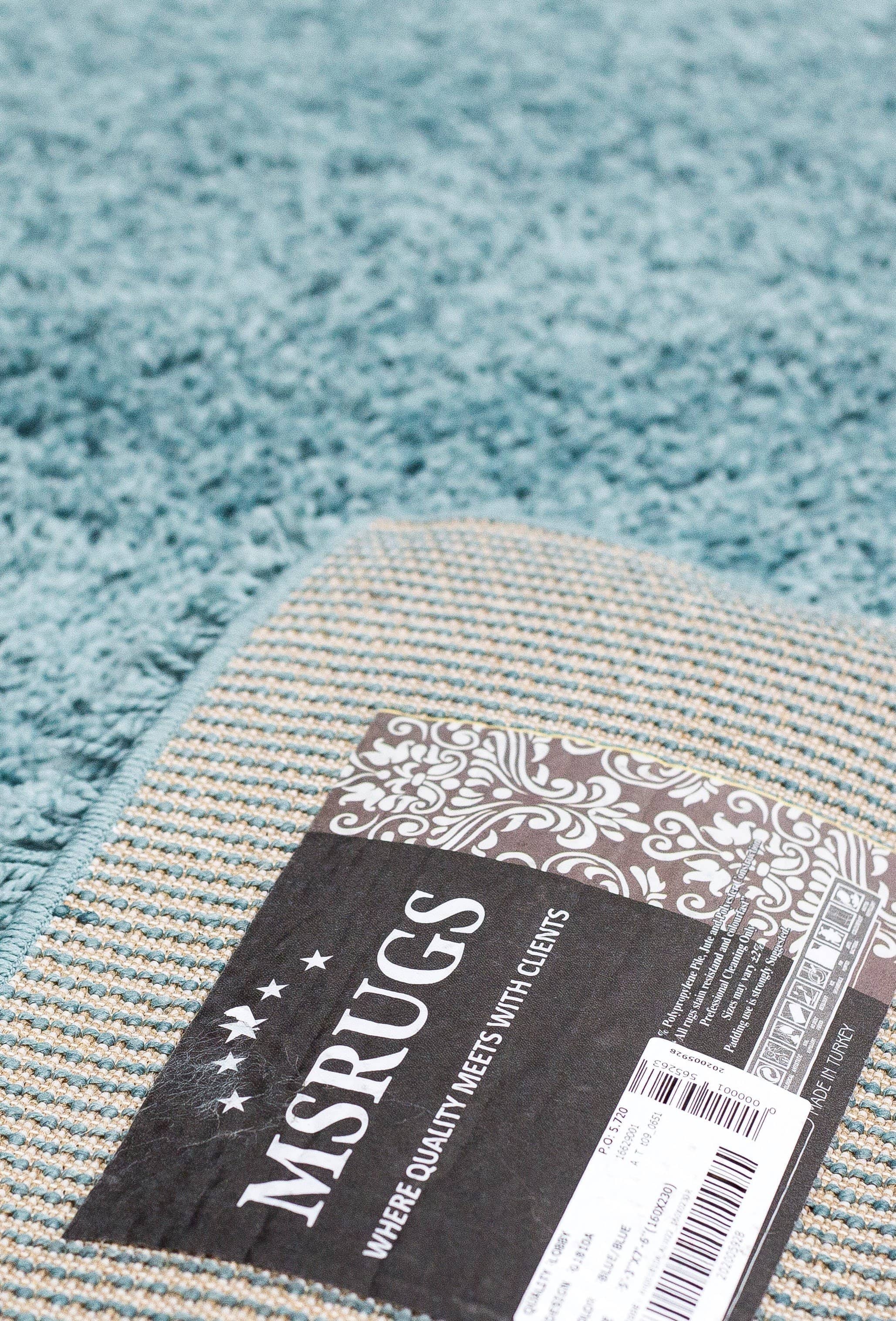 Super Shaggy Area Rug Light Blue 1810 - Context USA - Area Rug by MSRUGS