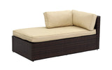 Amity 3 Piece All Weather Wicker L-Shape Sectional with Chaise with Cushions and Ottoman