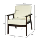 Mid-Century Retro Fabric Accent Armchair