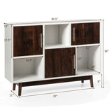 Wood Display Sideboard Storage Cabinet with Storage Compartments