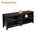 4-Cubby TV Stand for Tv'S up to 65 Inch with 3-Position Height Adjustable Shelf