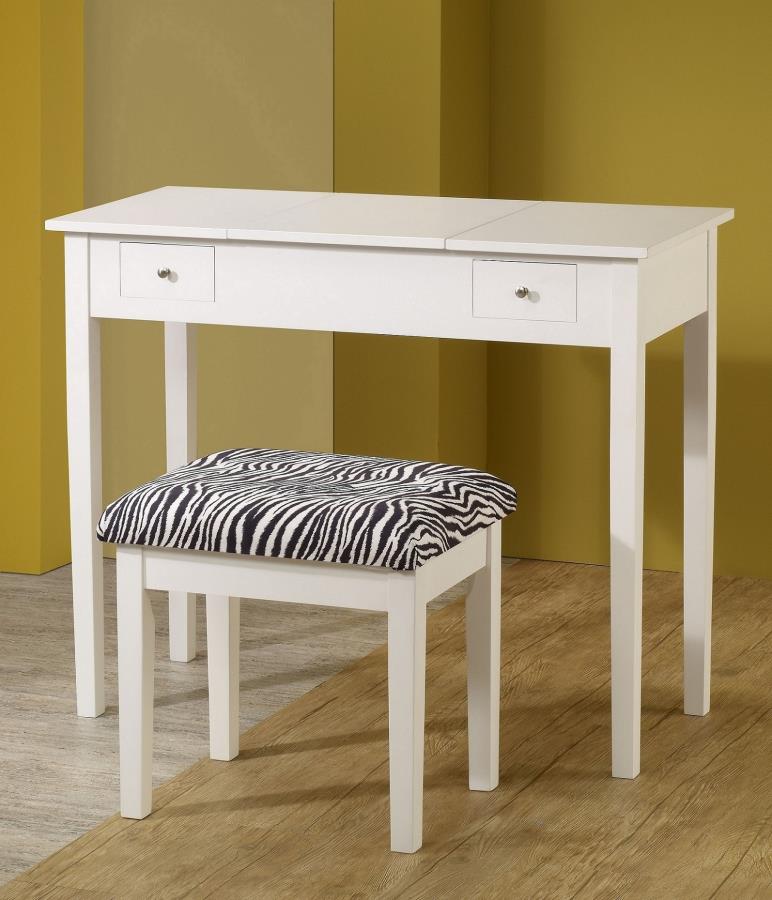 2-piece Vanity Set White and Zebra