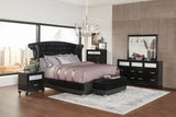 Barzini Black-White Upholstered Bed