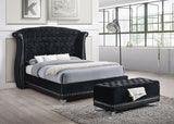 Barzini Black-White Upholstered Bed