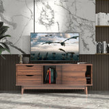 TV Console Cabinet with Drawers and Sliding Doors for Tvs up to 60 Inch
