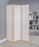 3-panel Folding Screen Natural and White