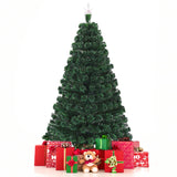 5/6/7 Feet Multicolor Artificial Christmas Tree with LED Light and Metal Stand