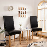 2 Pieces Dining Chairs Set with Rubber Wood Legs