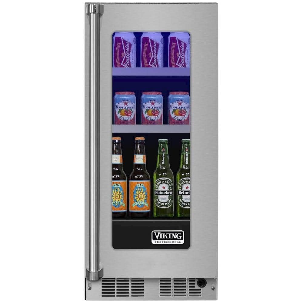 Viking - Professional 5 Series 5-Bottle and 35-Can Beverage Cooler - Stainless steel