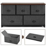 Dresser Storage Tower with 5 Foldable Cloth Storage Cubes