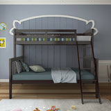 Twin over Full Bunk Bed with Ladder and Guardrail