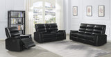 Not Assigned Black Dario Motion Loveseat W/ Console