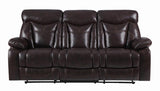 Casual Dark Brown Zimmerman Motion Sofa