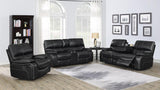 Transitional Black Willemse Motion Sofa