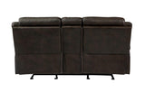 Transitional Cocoa Sawyer Motion Glider Loveseat