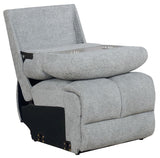 Not Assigned Gray Armless Chair