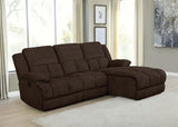 Not Assigned Brown 3 Pc Motion Sectional