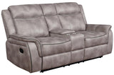 Not Assigned Taupe Lawrence Motion Loveseat W/ Console
