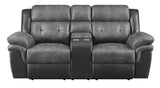 Not Assigned Charcoal/ Black Motion Loveseat