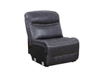 Transitional Charcoal Armless Chair
