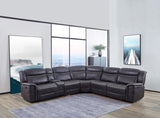 Transitional Charcoal 6 Pc Motion Sectional