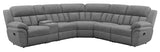 Not Assigned Charcoal 6 Pc Motion Sectional